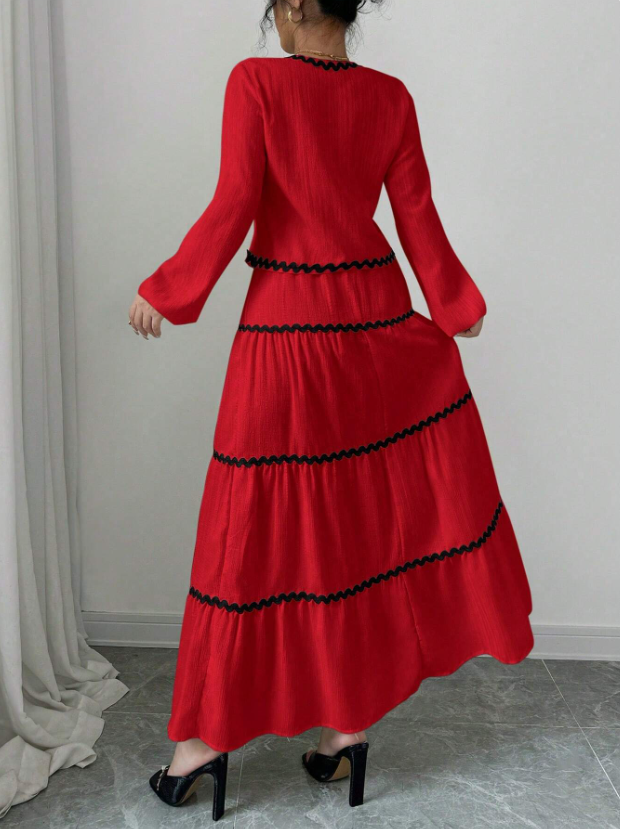 Woven Long Sleeve & Skirt OOTD