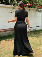 Textured Black 2Pc OOTD