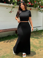Textured Black 2Pc OOTD