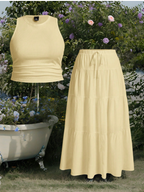 Basic Tank Top and Matching Skirt PLUS