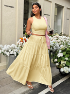 Basic Tank Top and Matching Skirt PLUS