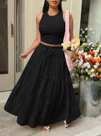 Basic Tank Top and Matching Skirt PLUS