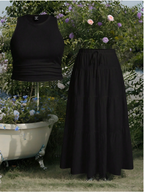 Basic Tank Top and Matching Skirt PLUS