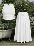 Basic Tank Top and Matching Skirt PLUS