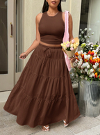 Basic Tank Top and Matching Skirt PLUS
