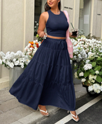 Basic Tank Top and Matching Skirt PLUS