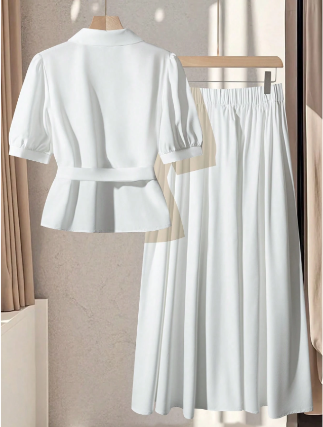 Delicately Suit Top & Skirt PLUS
