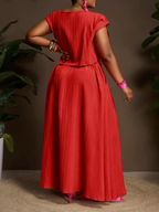Textured Top and Skirt PLUS