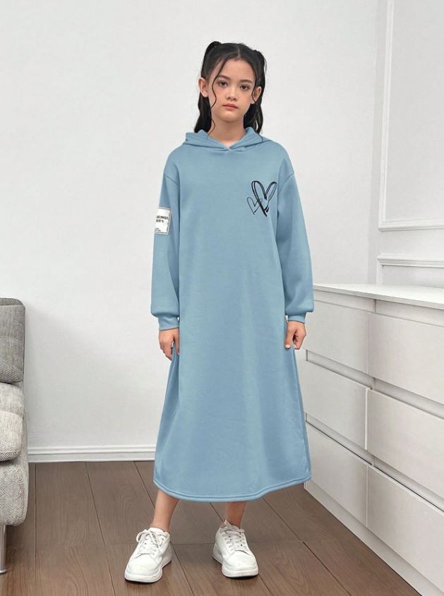 GIRLs Sweater Hoodie Dress