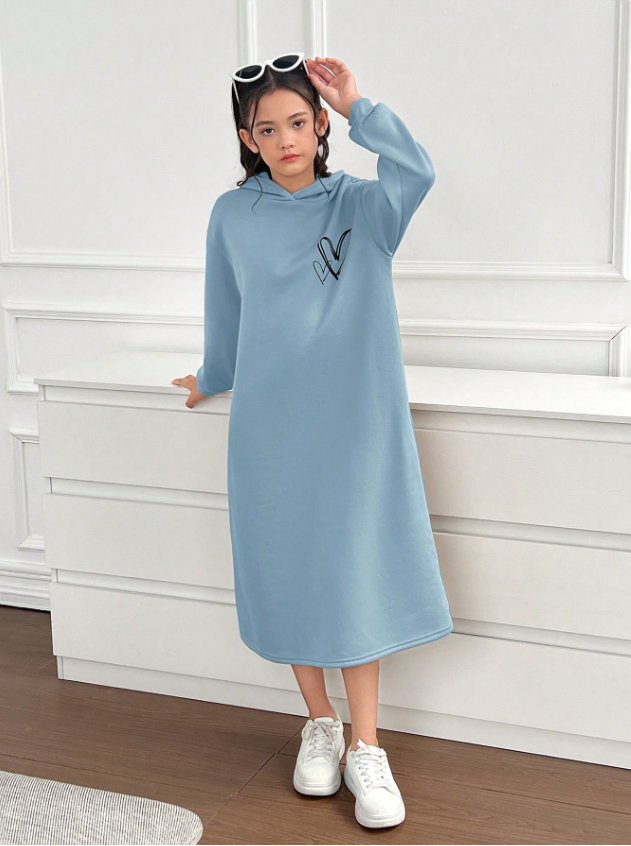 GIRLs Sweater Hoodie Dress