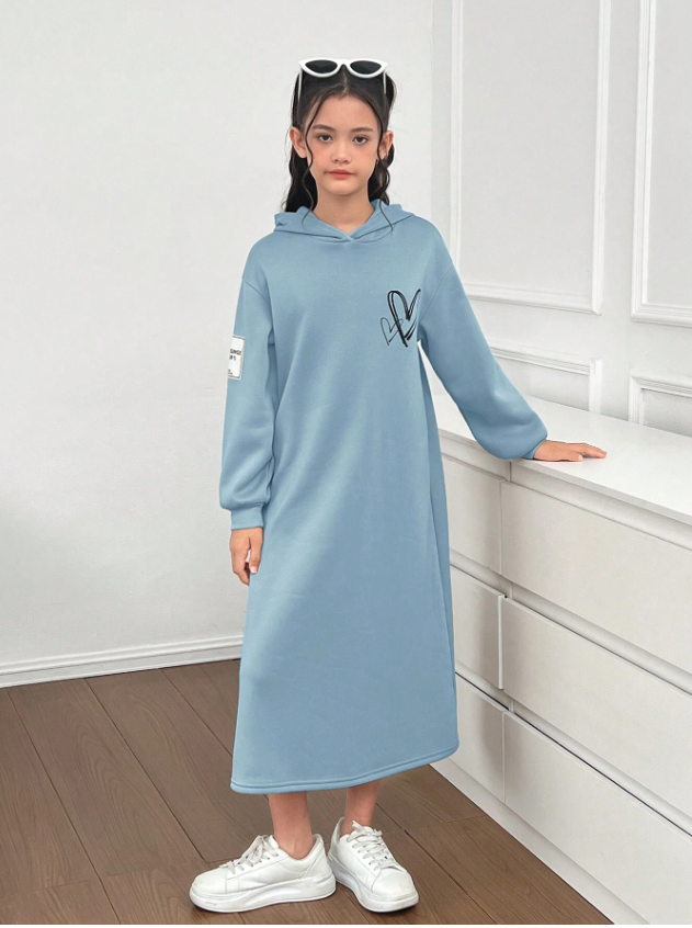 GIRLs Sweater Hoodie Dress