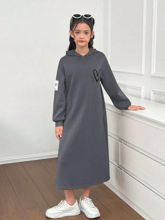 GIRLs Sweater Hoodie Dress