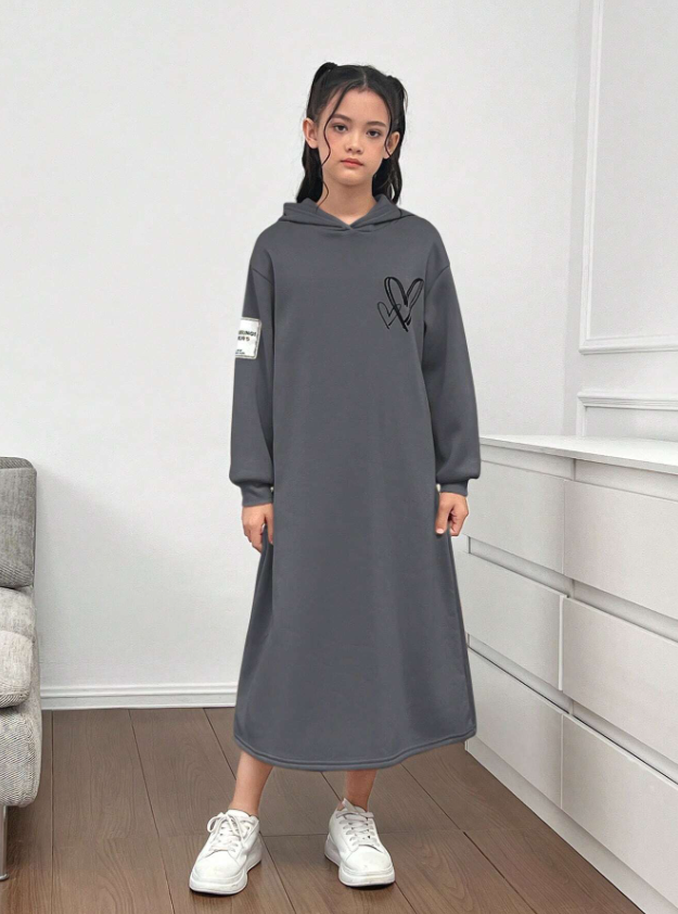 GIRLs Sweater Hoodie Dress