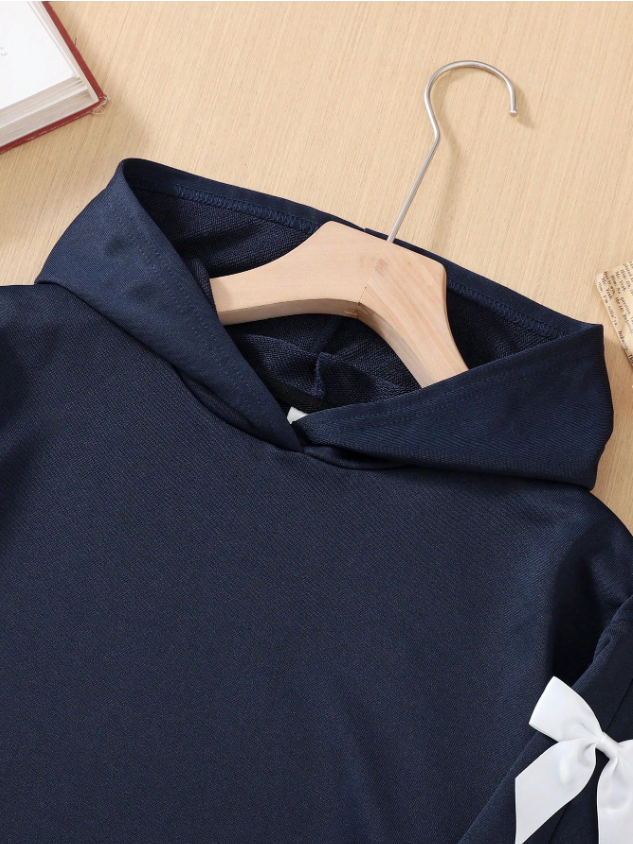 GIRLs Ribbon Sleeve Sweater Dress