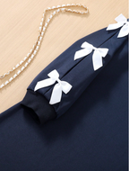GIRLs Ribbon Sleeve Sweater Dress