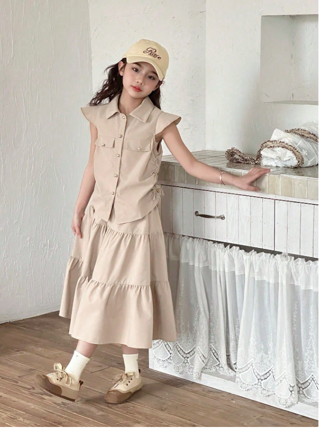 Matching Ruffles Skirt Set