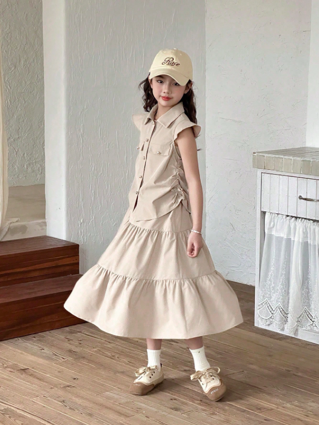 Matching Ruffles Skirt Set