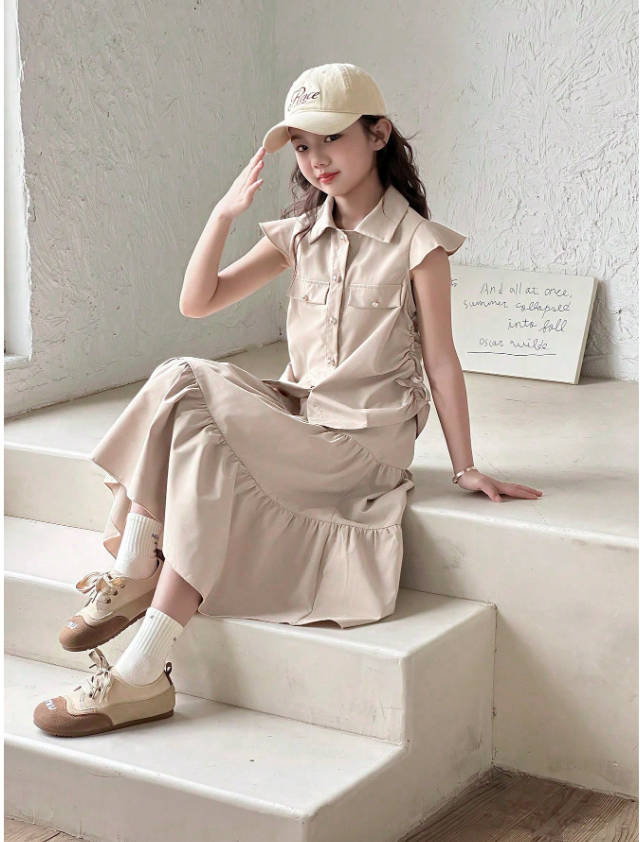 Matching Ruffles Skirt Set