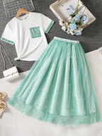 Stars and Glitter Skirt and Top