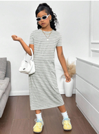 GIRLs Casual Stripes Fashion Dress