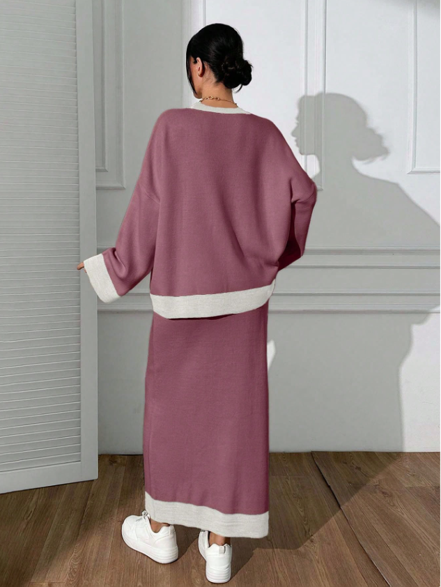Luxury Sweater Top and Skirt