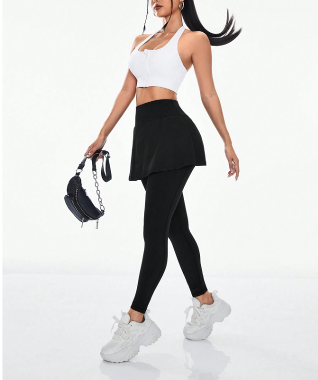 Sporty Long Skirt Leggings