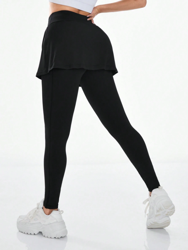 Sporty Long Skirt Leggings