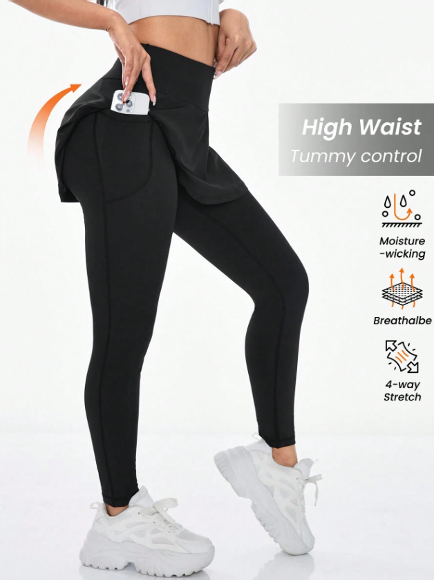 Sporty Long Skirt Leggings