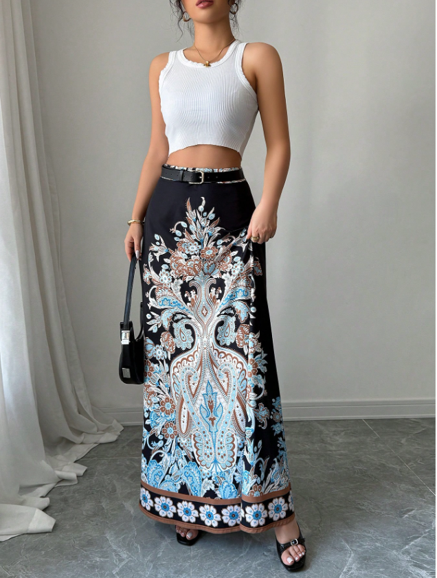 Soft Elegant Prints Skirt