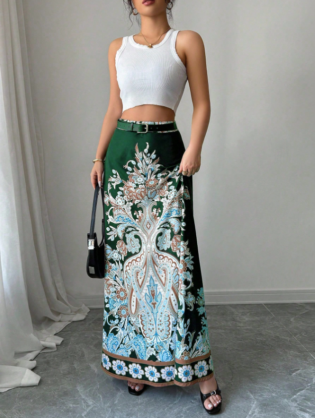 Soft Elegant Prints Skirt