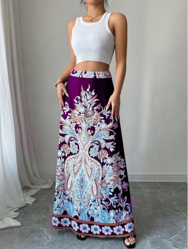 Soft Elegant Prints Skirt