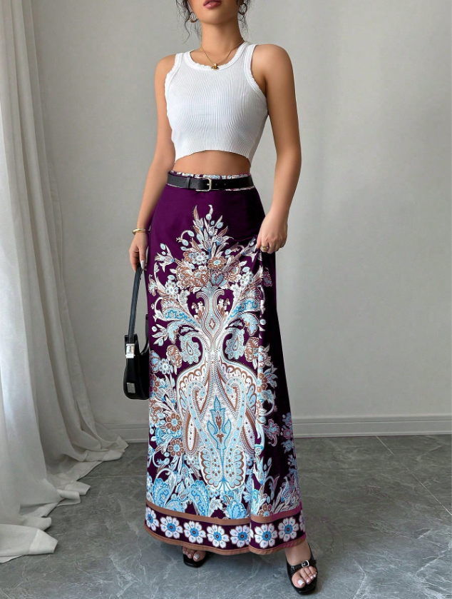 Soft Elegant Prints Skirt