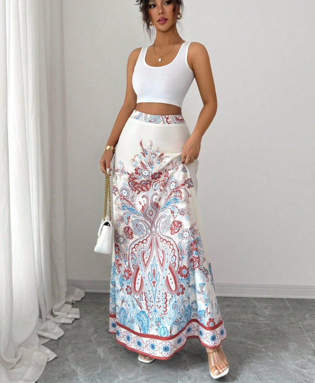 Soft Elegant Prints Skirt