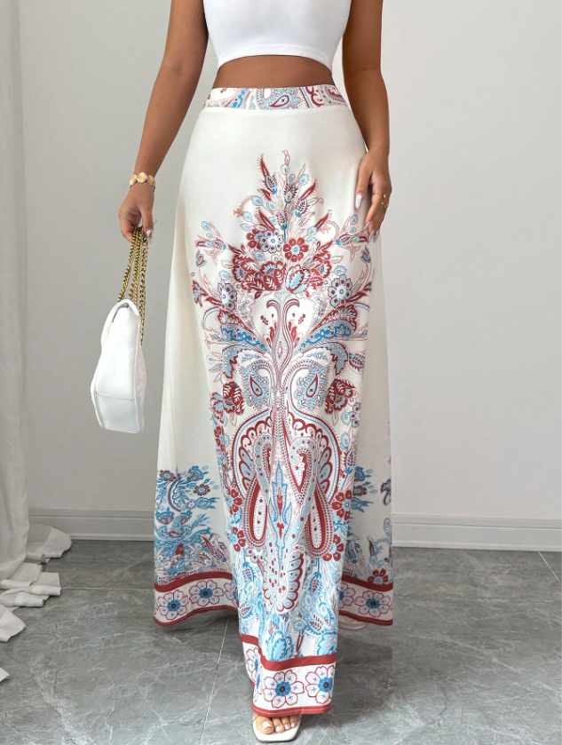 Soft Elegant Prints Skirt
