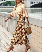 Printed Silky Skirt
