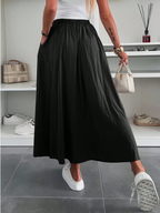 Casually High Elastic Waist Skirt