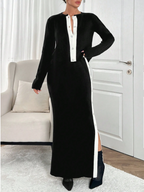 Slim Lined Sweater Suit