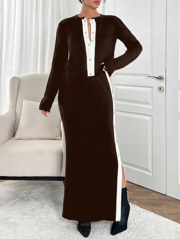 Slim Lined Sweater Suit