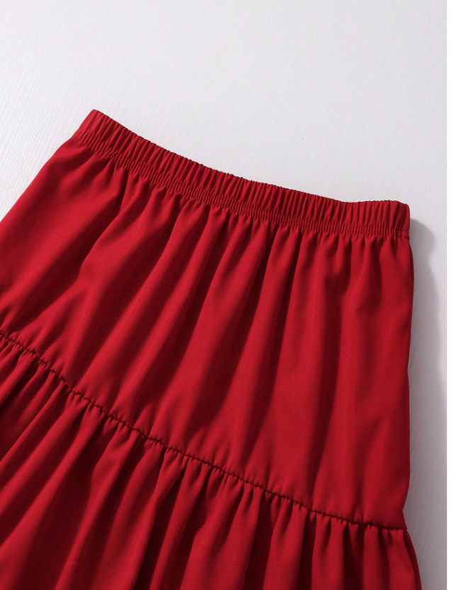 GIRLs Bowtie Sweater and Ruffle Skirt