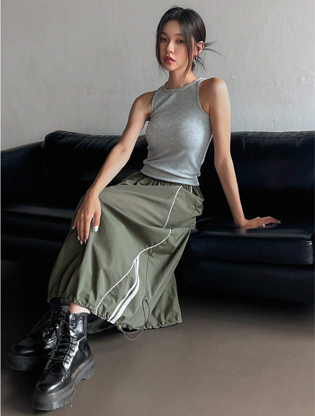The Sage Cargo Skirt