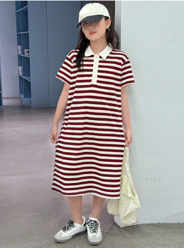 GIRLs Casual Collar Dress