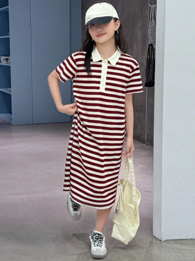 GIRLs Casual Collar Dress