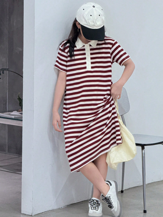 GIRLs Casual Collar Dress