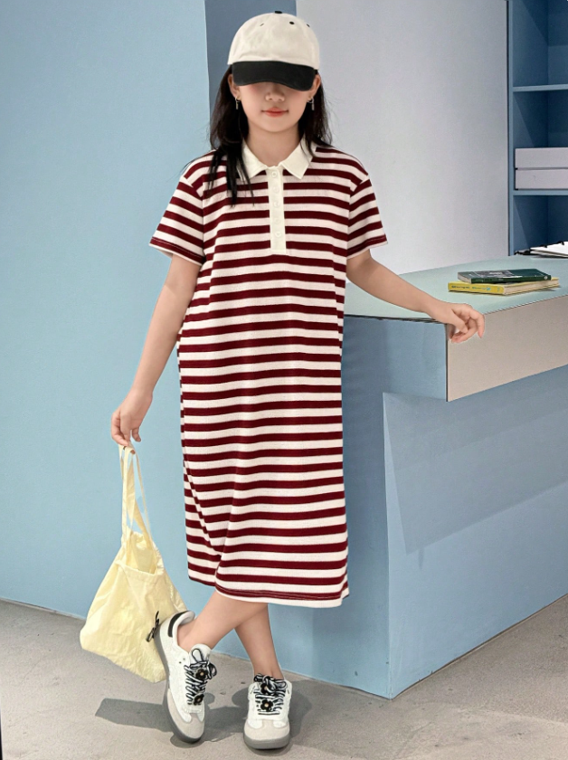 GIRLs Casual Collar Dress