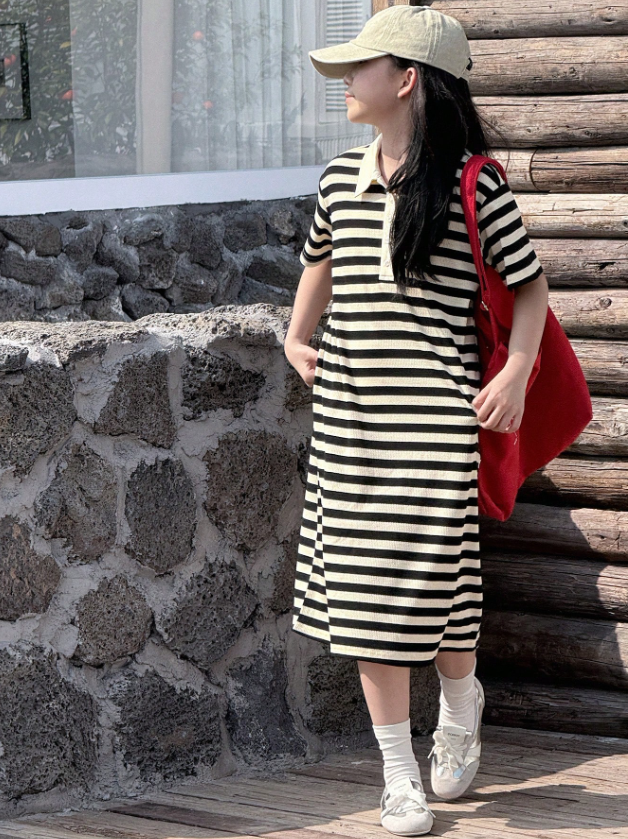 GIRLs Casual Collar Dress