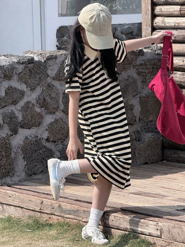 GIRLs Casual Collar Dress