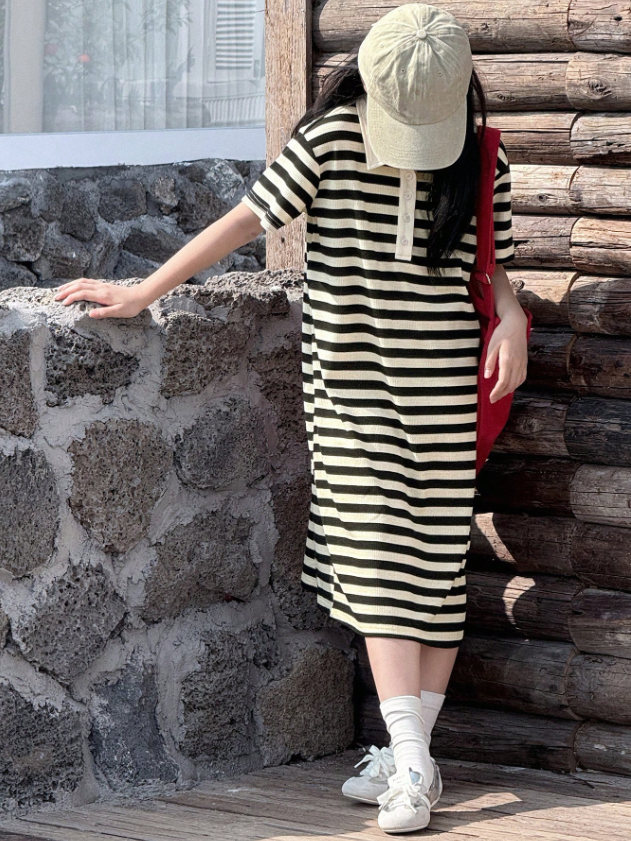 GIRLs Casual Collar Dress