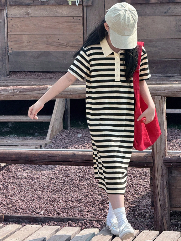 GIRLs Casual Collar Dress
