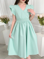 Ruffle Sleeve Detailed Dress