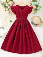 Ruffle Sleeve Detailed Dress